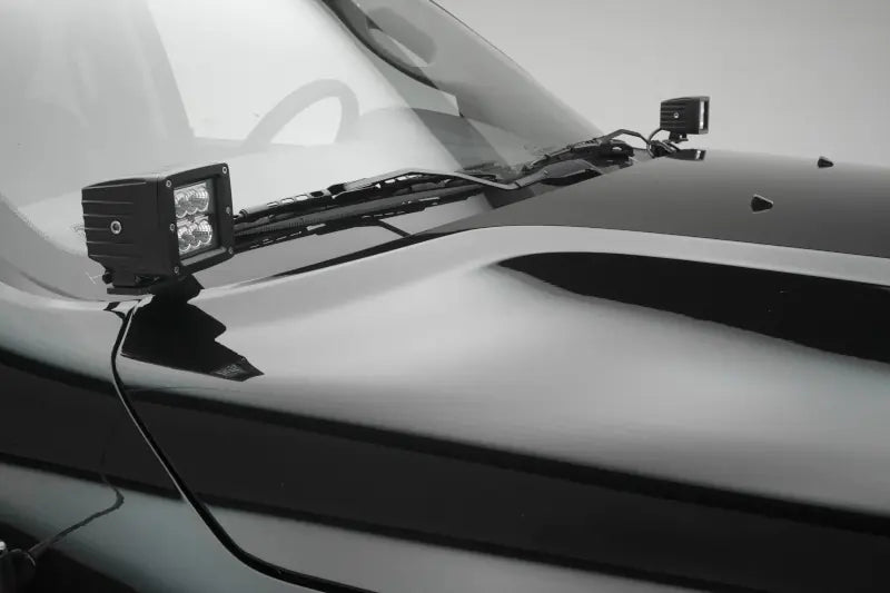 ZROADZ Z364521 RAM Hood Hinge LED Bracket | 2010-2018 RAM 2500/3500 6.7L Cummins