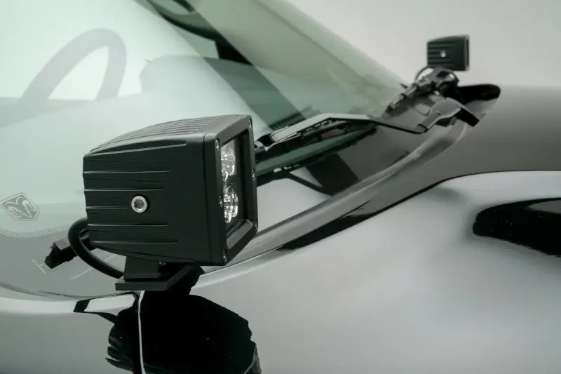 ZROADZ Z364521 RAM Hood Hinge LED Bracket | 2010-2018 RAM 2500/3500 6.7L Cummins