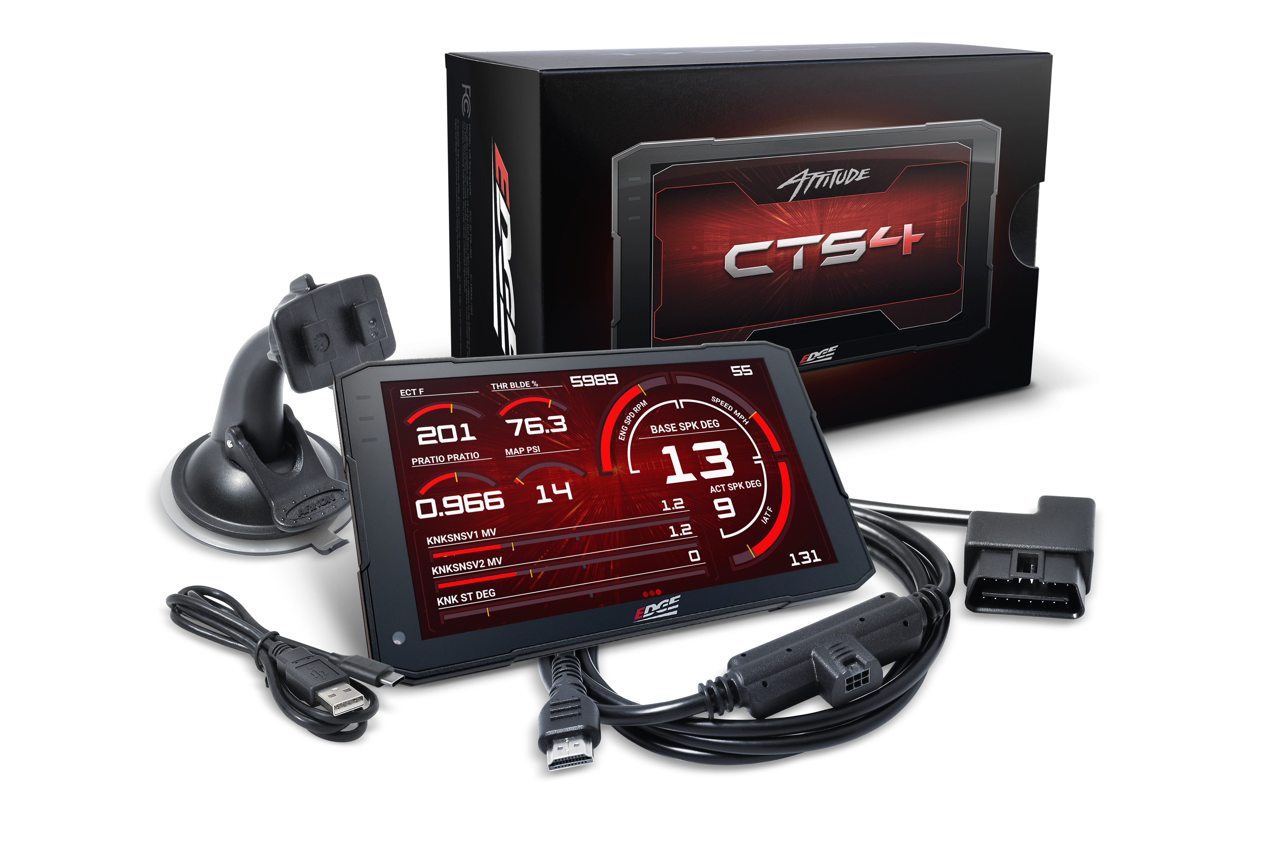 Edge 83601-4 Juice CTS4 Upgrade Kit | 1998.5-2021 Dodge RAM 2500/3500 & 2001-2007 GM Sierra/Silverado 2500HD/3500HD