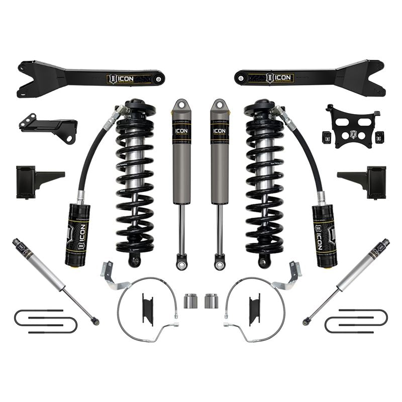 ICON K63213R 4-5.5" Lift Stage 3 Coilover Conversion System Kit w/ Radius Arms | 2023-2025 Ford F250/F350 Super Duty