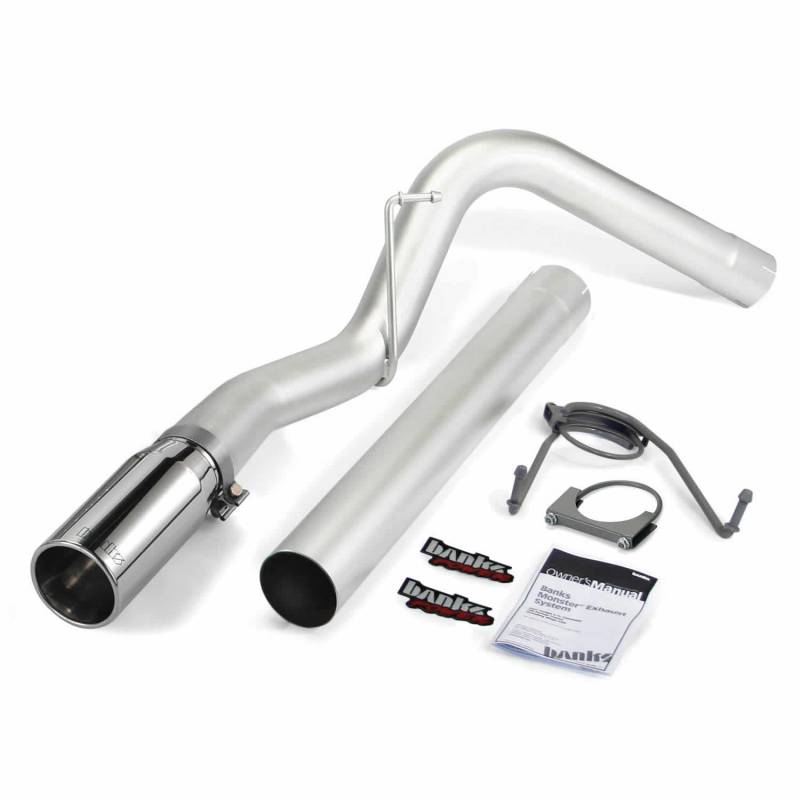 Banks 49774 4 inch Stainless Monster Single Exhaust | 2007-2013 Dodge RAM 2500/3500 6.7L Cummins