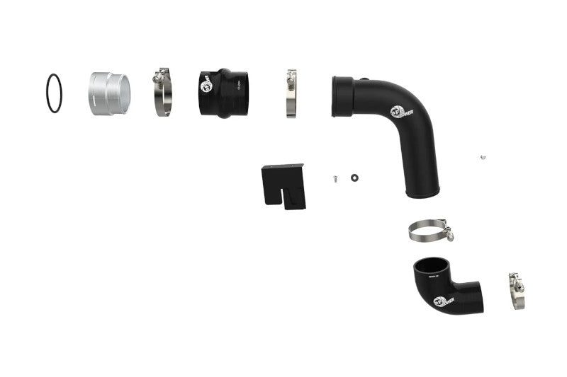 aFe 46-20689-B BladeRunner 3 inch Black Aluminum Cold Charge Pipe | 2023-2024 Ford F250/F350 6.7L Powerstroke