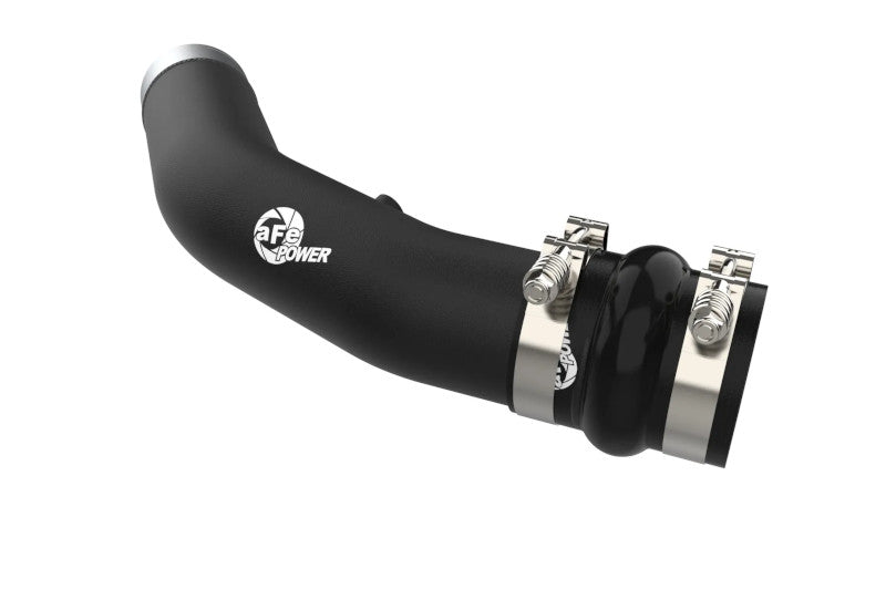 aFe 46-20738-B BladeRunner 3 inch Black Aluminum Hot Charge Pipe | 2023-2024 Ford F250/F350 6.7L Powerstroke