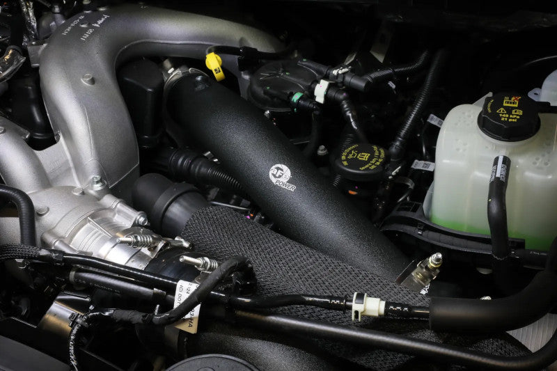 aFe 46-20738-B BladeRunner 3 inch Black Aluminum Hot Charge Pipe | 2023-2024 Ford F250/F350 6.7L Powerstroke