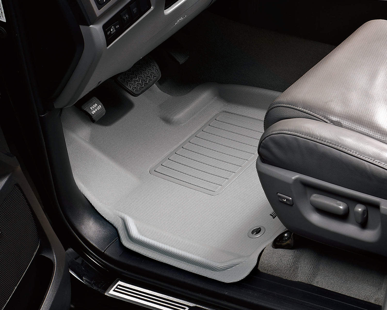 3DM L1CH03911501 Kagu Gray Front Floor Mats | 2014-2017 GM Silverado/Sierra 1500/2500HD/3500HD