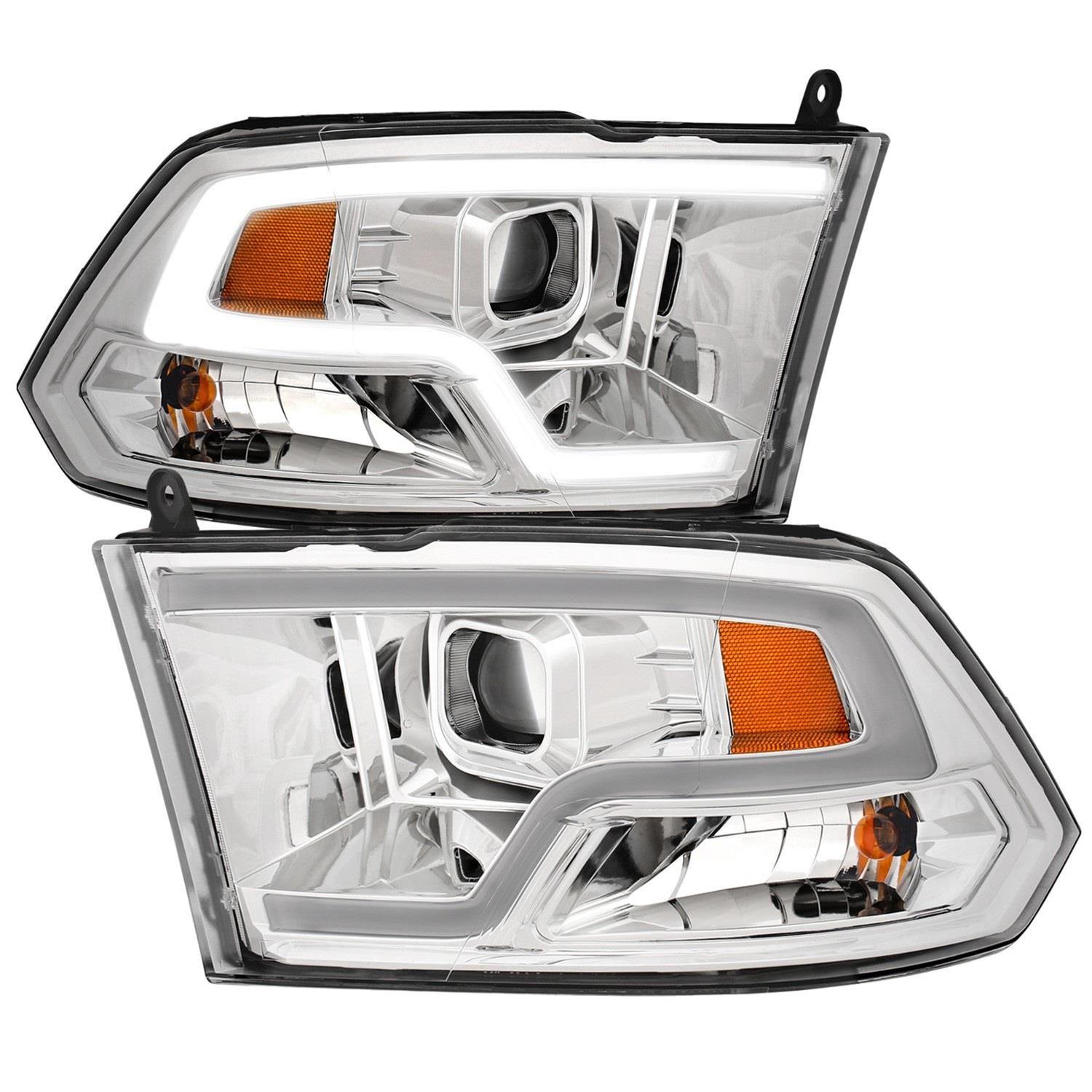 ANZO 111405 Chrome Projector Plank-Style Headlights | 2009-2018 Dodge RAM 2500/3500 6.7L Cummins