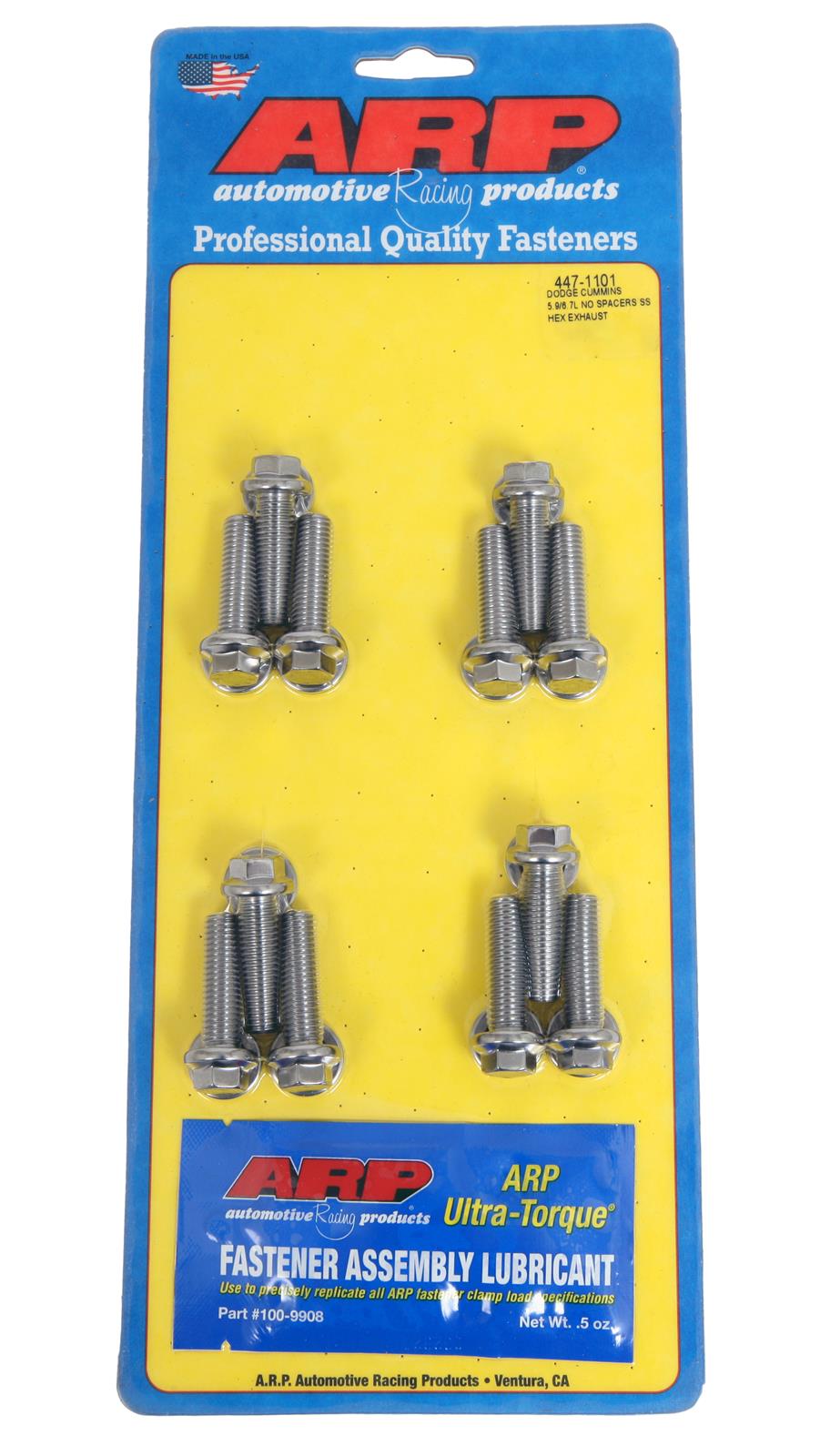 ARP 447-1101 SS Hex Exhaust Manifold Bolt Kit | 2003-2025 Dodge RAM 2500/3500 5.9/6.7L Cummins No Spacers