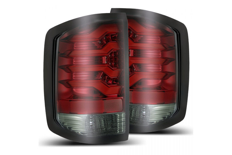 AlphaRex 620020 PRO Series Red Smoke LED Tail Lights | 2014-2019 GM Silverado/Sierra 1500/2500HD/3500HD