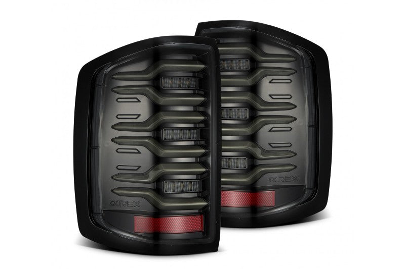 AlphaRex 620040 LUXX Series Alpha Black LED Tail Lights | 2014-2019 GM Silverado/Sierra 1500/2500HD/3500HD