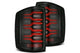 AlphaRex 620050 LUXX Series Black/Red LED Tail Lights | 2014-2019 GM Silverado/Sierra 1500/2500HD/3500HD