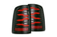 AlphaRex 640001 LUXX Series Black/Red LED Tail Lights | 2009-2018 RAM 1500/2500/3500