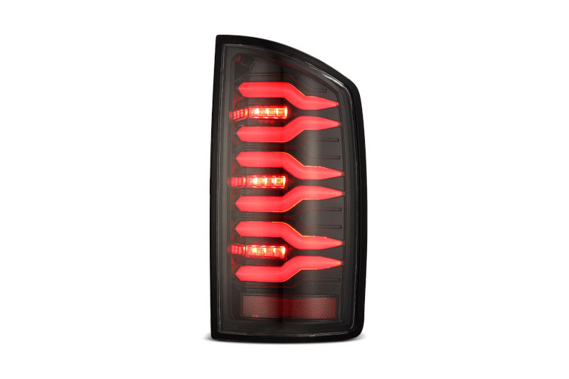 AlphaRex 641050 LUXX Series Alpha Black LED Tail Lights | 2007-2009 Dodge RAM 1500/2500/3500