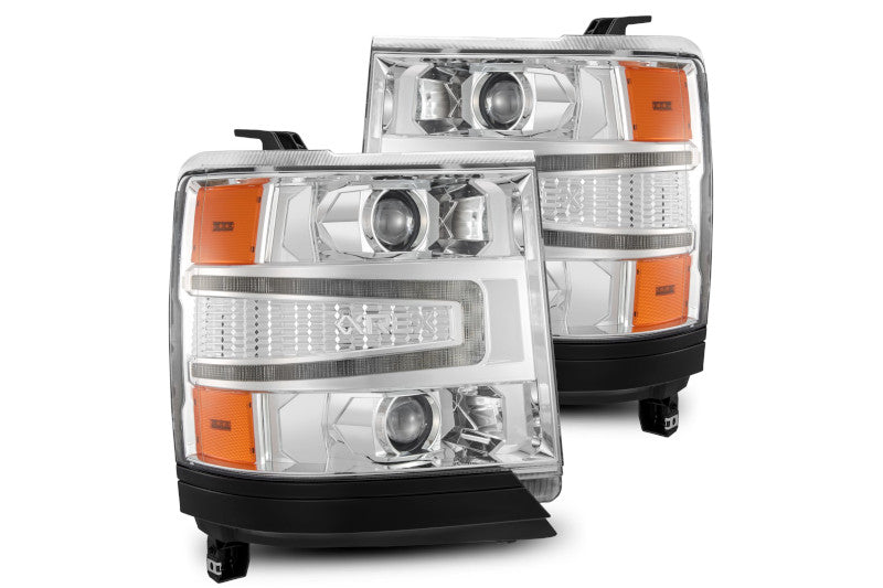 AlphaRex 880235 LUXX Series Chrome LED Projector Headlights| 2016-2018 Silverado 1500
