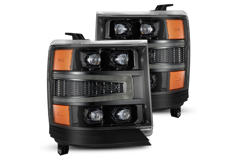 AlphaRex 880236 NOVA Series Alpha Black LED Projector Headlights | 2016-2018 Silverado 1500
