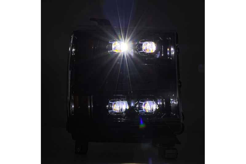 AlphaRex 880236 NOVA Series Alpha Black LED Projector Headlights | 2016-2018 Silverado 1500