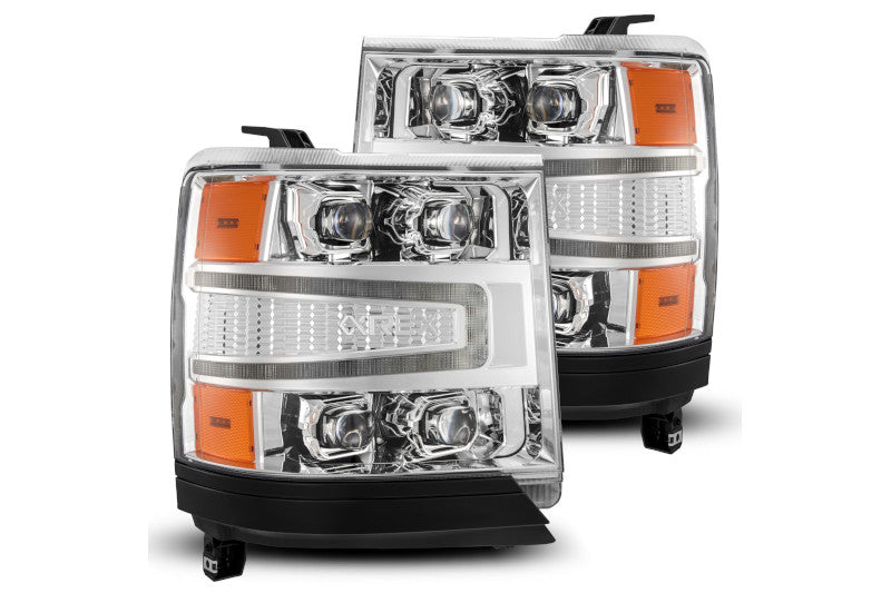 AlphaRex 880238 NOVA Series Chrome LED Projector Headlights | 2016-2018 Silverado 1500