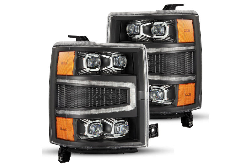 AlphaRex 880239 NOVA Series Black LED Projector Headlights | 2014-2015 Silverado 1500