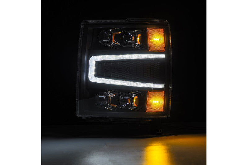 AlphaRex 880239 NOVA Series Black LED Projector Headlights | 2014-2015 Silverado 1500