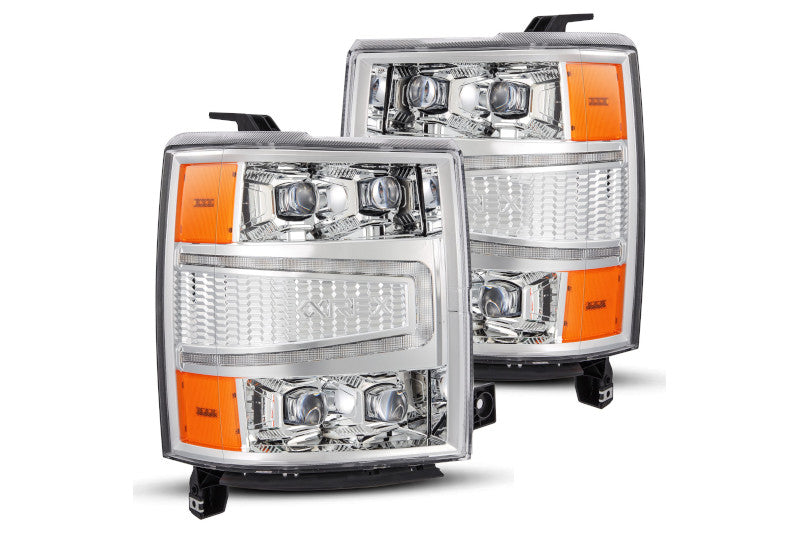 AlphaRex 880240 NOVA Series Chrome LED Projector Headlights | 2014-2015 Silverado 1500