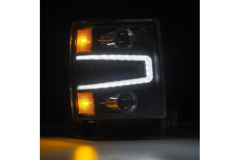 AlphaRex 880245 PRO Series Black Halogen Projector Headlights | 2014-2015 Silverado 1500