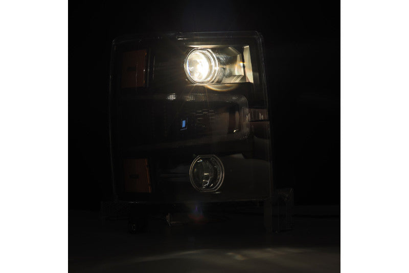 AlphaRex 880245 PRO Series Black Halogen Projector Headlights | 2014-2015 Silverado 1500
