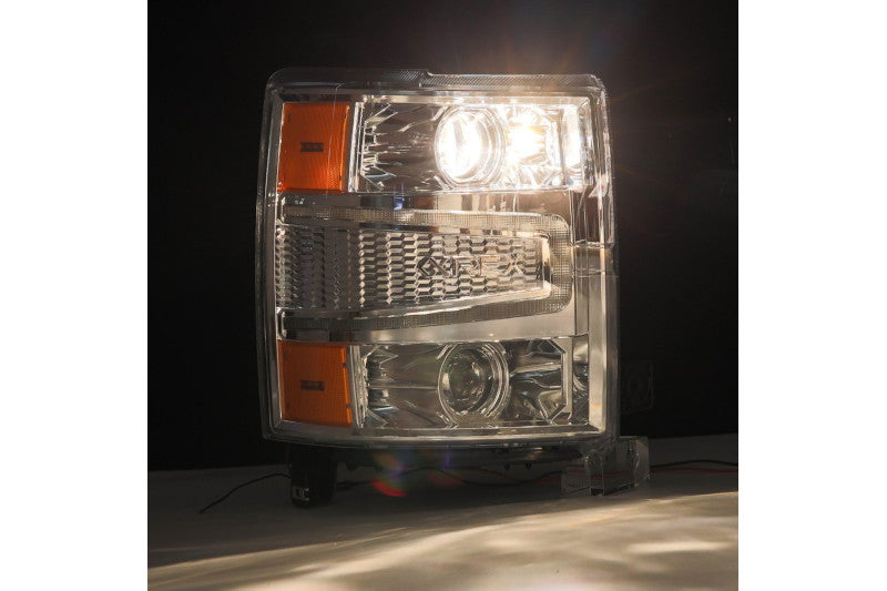 AlphaRex 880246 PRO Series Chrome Halogen Projector Headlights | 2014-2015 Silverado 1500