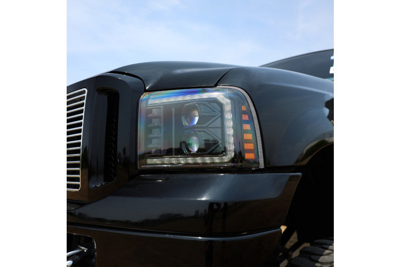 AlphaRex 880315 PRO Series Black Halogen Projector Headlights | 2005-2007 Ford F250/F350