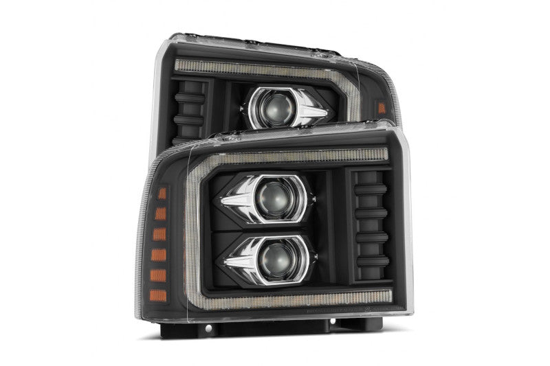 AlphaRex 880317 LUXX Series Black LED Projector Headlights | 2005-2007 Ford F250/F350