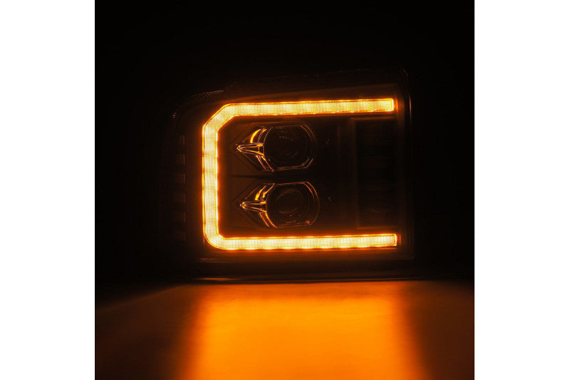 AlphaRex 880317 LUXX Series Black LED Projector Headlights | 2005-2007 Ford F250/F350