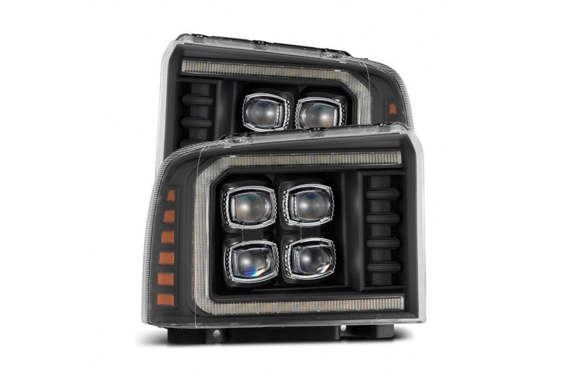 AlphaRex 880319 NOVA Series Black LED Projector Headlights | 2005-2007 Ford F250/F350