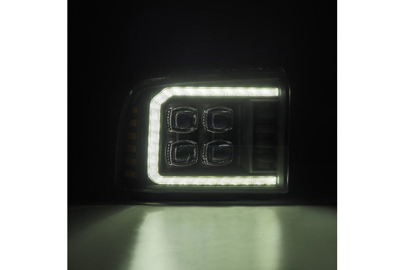 AlphaRex 880319 NOVA Series Black LED Projector Headlights | 2005-2007 Ford F250/F350