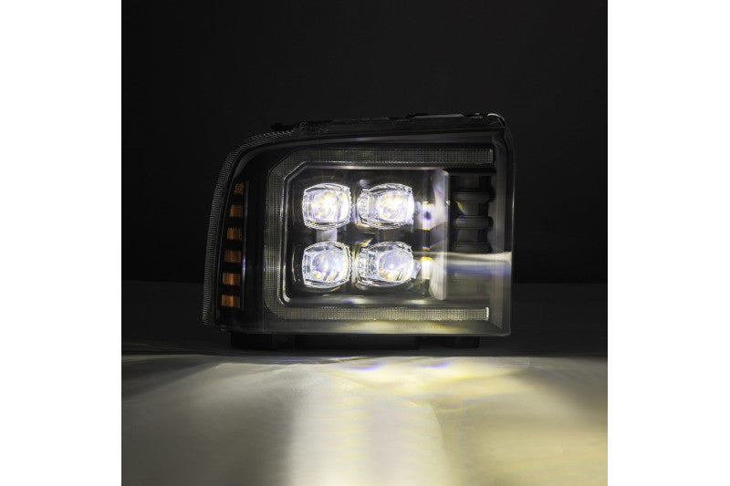 AlphaRex 880319 NOVA Series Black LED Projector Headlights | 2005-2007 Ford F250/F350