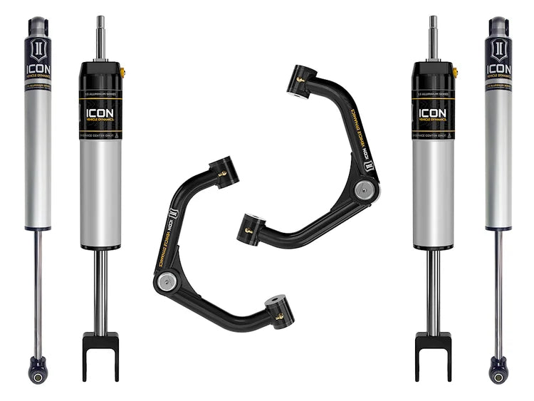 ICON K78351T Stage 1 Suspension Leveling System with Tubular UCAs - for 0-2" Lift | 2020-2026 GM Silverado/Sierra 2500HD/3500HD 6.6L Duramax