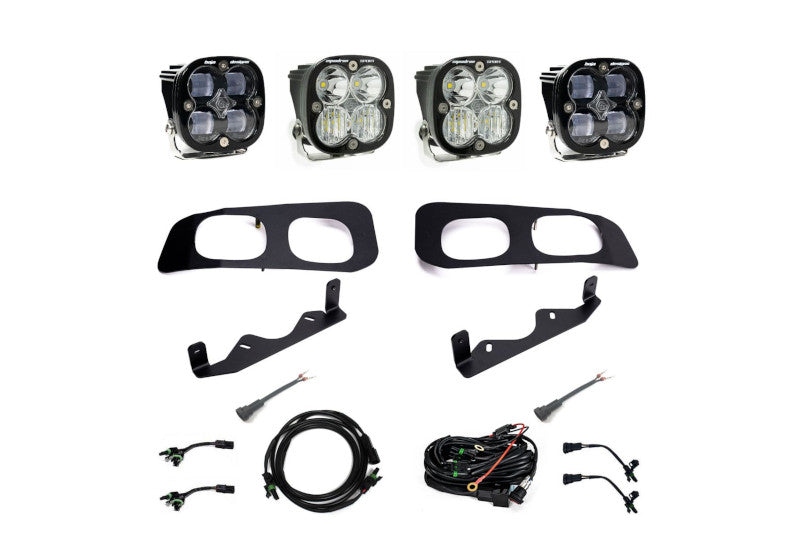 Baja Designs 448225 SAE/Squadron Sport Dual Fog Pocket Light Kit with Toggle Switch | 2023-2024 Ford F250/F350