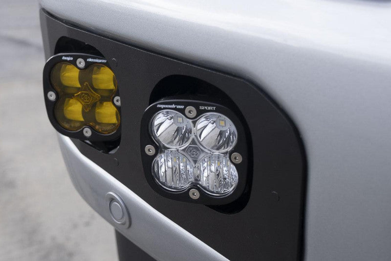 Baja Designs 448226 SAE/Squadron Sport Dual Amber Fog Light Kit with Toggle Switch | 2023-2024 Ford F250/F350