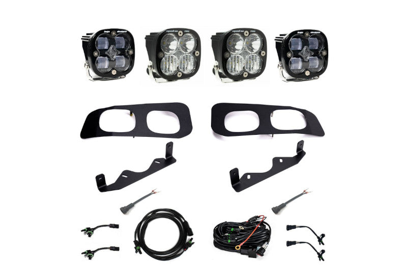 Baja Designs 448227 SAE/Squadron Pro Dual Fog Pocket Light Kit with Toggle Switch | 2023-2024 Ford F250/F350