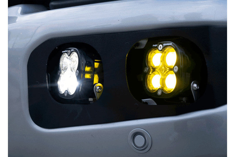 Baja Designs 448228 SAE/Squadron Pro Dual Amber Fog Light Kit with Toggle Switch | 2023-2024 Ford F250/F350