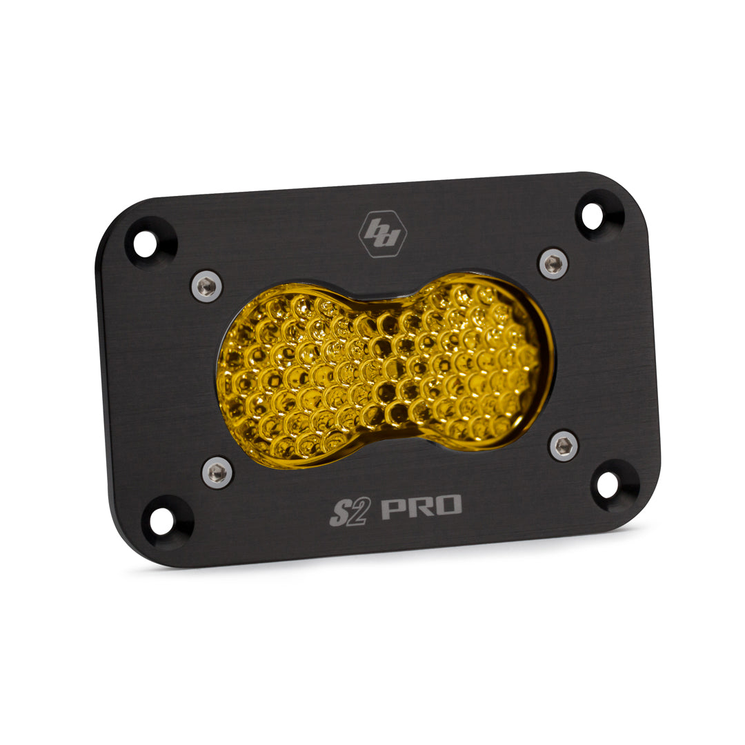 Baja Designs 481016 LED Work Light Flush Mount Amber Lens Work/Scene Pattern S2 Pro | Universal