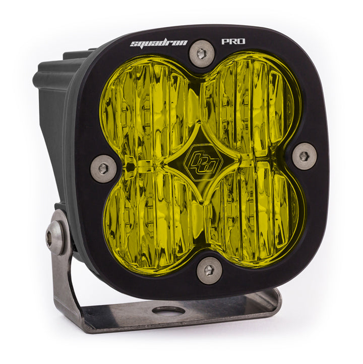 Baja Designs 490015 LED Light Pod Black Amber Lens Wide Cornering Pattern Squadron Pro | Universal