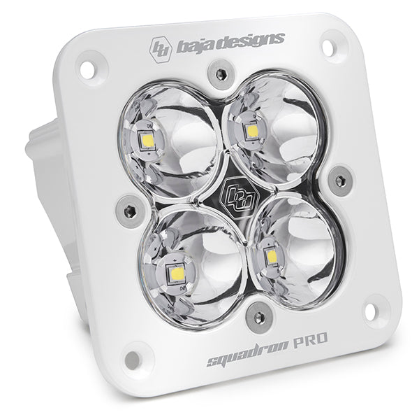 Baja Designs 491006WT Flush Mount LED Light Pod White Clear Lens Work/Scene Pattern Squadron Pro | Universal