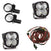 Baja Designs 497104 PowerSports Horizontal Mount Light Kit Clear Lens Driving/Combo Pattern 1.75 inch Mount Squadron Pro | Universal
