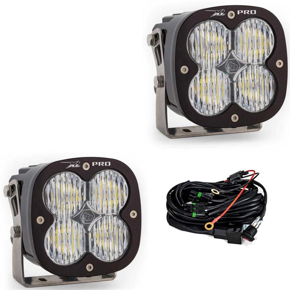 Baja Designs 507805 LED Light Pods Black Clear Lens Wide Cornering Pattern XL Pro Pair | Universal
