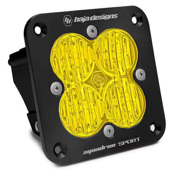 Baja Designs 551015 Amber Lens Wide Cornering Black Flush Mount LED Light Pod Squadron Sport | Universal