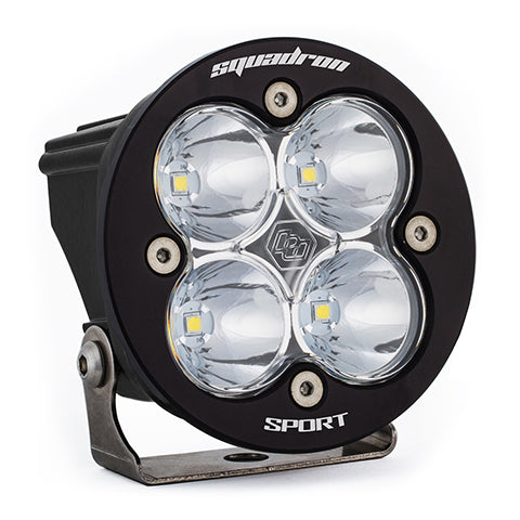 Baja Designs 580001 Clear Lens Spot Black LED Light Pod Squadron-R Sport | Universal