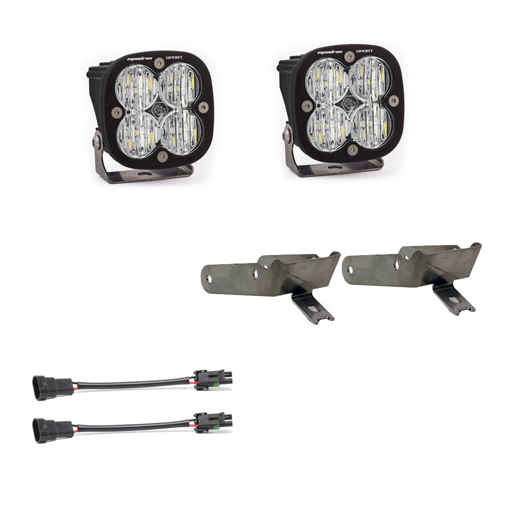 Baja Designs 630817 Clear Lens Wide Cornering Fog Pocket LED Light Kit Squadron Sport | 1999-2010 Ford F250/F350