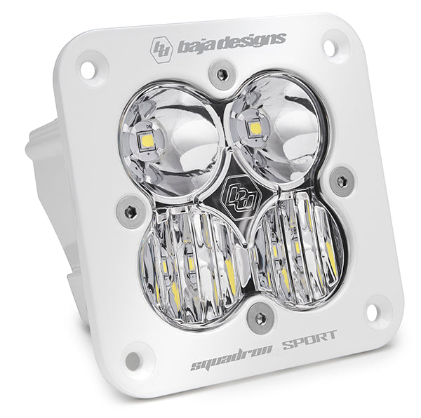 Baja Designs 551003WT Clear Lens Driving/Combo White Flush Mount LED Light Pod Squadron Sport | Universal