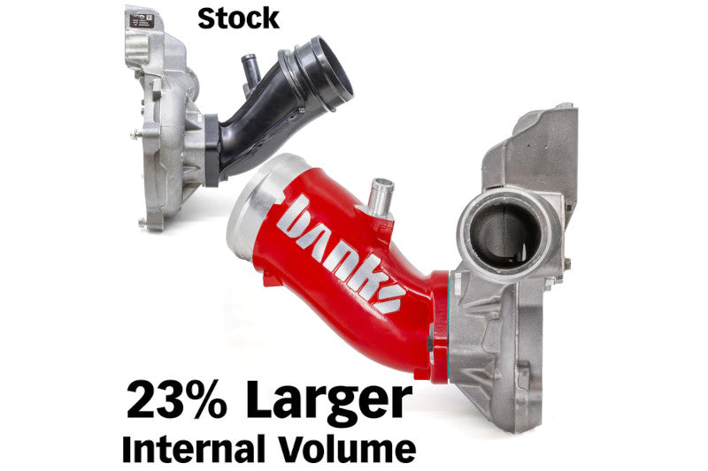 Banks 42792-R Monster-Ram Red Turbo Inlet Elbow | 2017-2025 GM Silverado/Sierra 2500HD/3500HD 6.6L Duramax