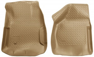 Husky 33853 Front Floor Liners - Tan | 2000-2007 Ford F250/F350