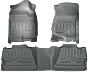 Husky 98202 Front & 2nd Seat Floor Liners | 2007-2014 GM Silverado/Sierra 1500/2500HD/3500HD