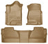 Husky 98233 WeatherBeater Front & Second Row Floor Liners - Tan | 2014-2018 GM Silverado/Sierra 1500/2500HD/3500HD Crew Cab